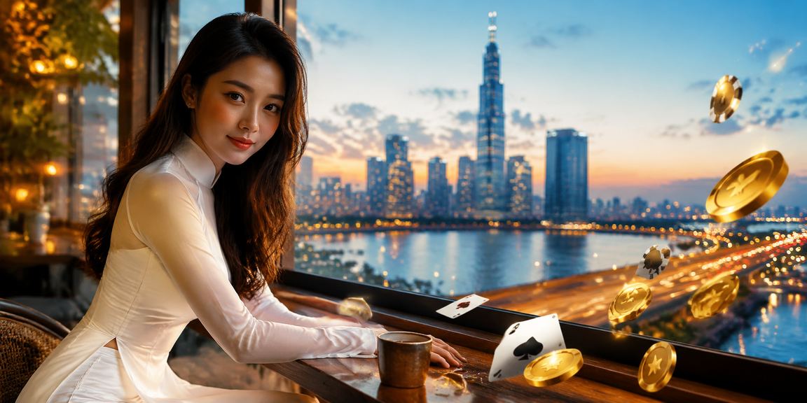 Người dùng TP.HCM mặc áo dài tham gia game bài trực tuyến với giao diện bảo mật cao